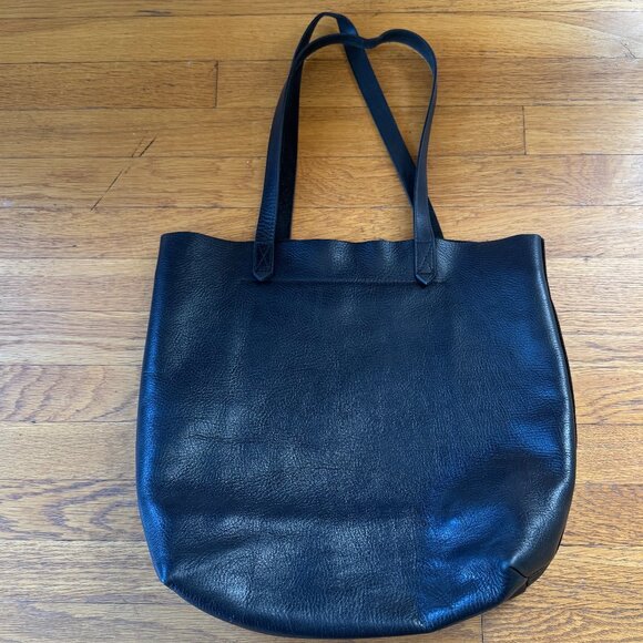 Madewell Medium Transport Tote with Pocket Black Leather - Picture 2 of 2